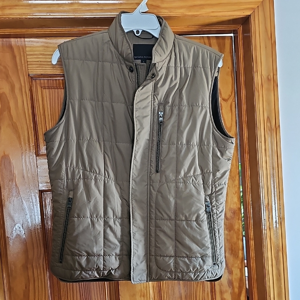 Men's Tan Quilted Vest
